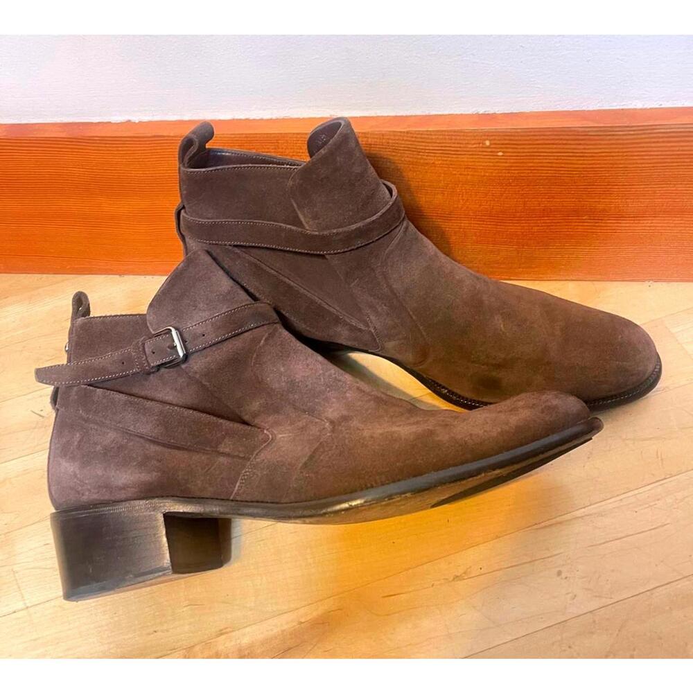 Louis Vuitton Suede Ankle Boots w/ Straps 10 US Mens Brown